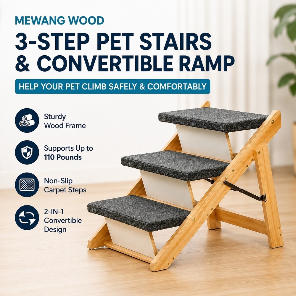 3-Step Convertible Pet Stairs & Ramp - Picture 1 of 4